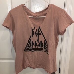 Cute "Def Leppard" Top with a cut-out at the neck.